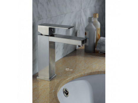 Robinet salle de bain mitigeur de lavabo chromé avec bonde de vidage